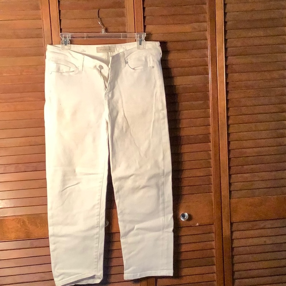 White cropped Liverpool jeans